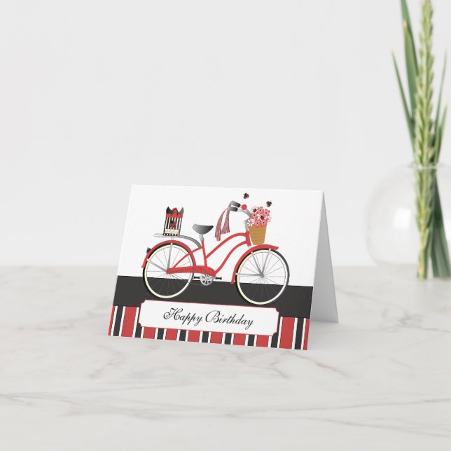 Tarjeta Bicicleta Ladybug (Anverso)