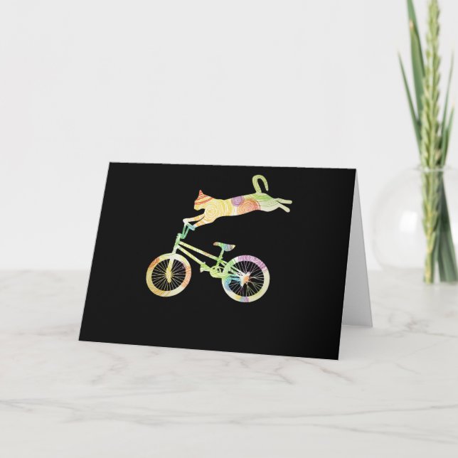 Tarjeta Bicicleta para gatos - Tu colección de regalos (Anverso)