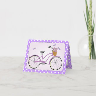 Tarjeta Bicicleta púrpura