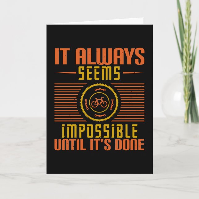Tarjeta Bicicleta - Siempre parece imposible (Anverso)