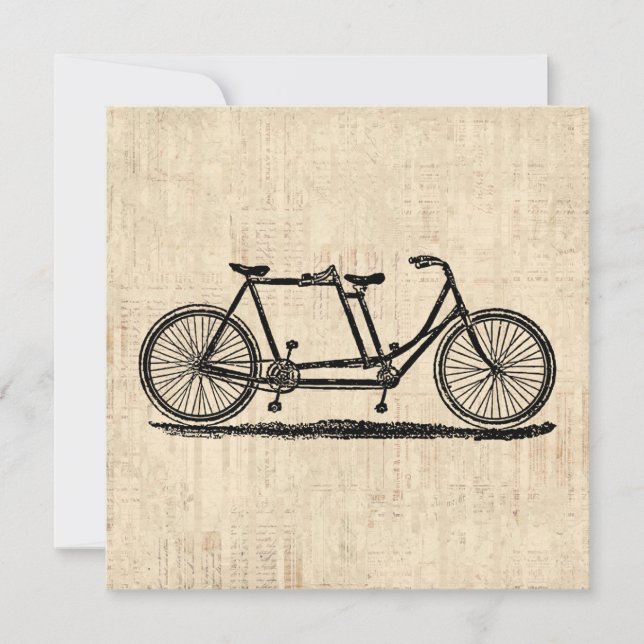 Tarjeta Bicicleta Tandem Bicicleta de dos personas Bicicle (Anverso)