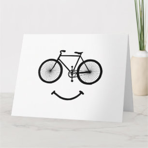 Tarjeta Bicicleta y sonrisa camiseta ciclismo Tee Shirt Bl