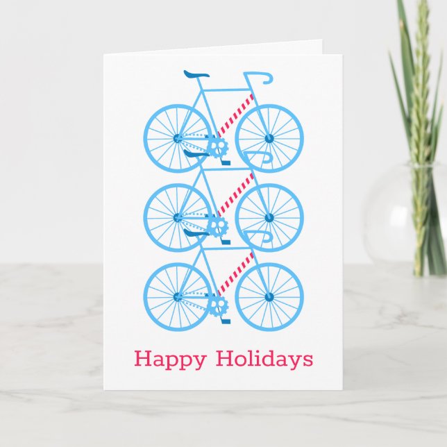 Tarjeta Bicicletas Blue Holiday (Anverso)