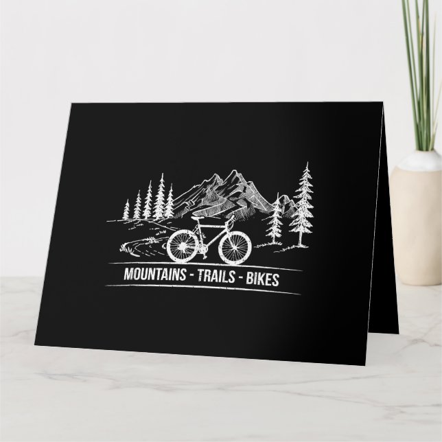 Tarjeta Bicicletas Mountain Trail - Bicicleta ciclista (Anverso)