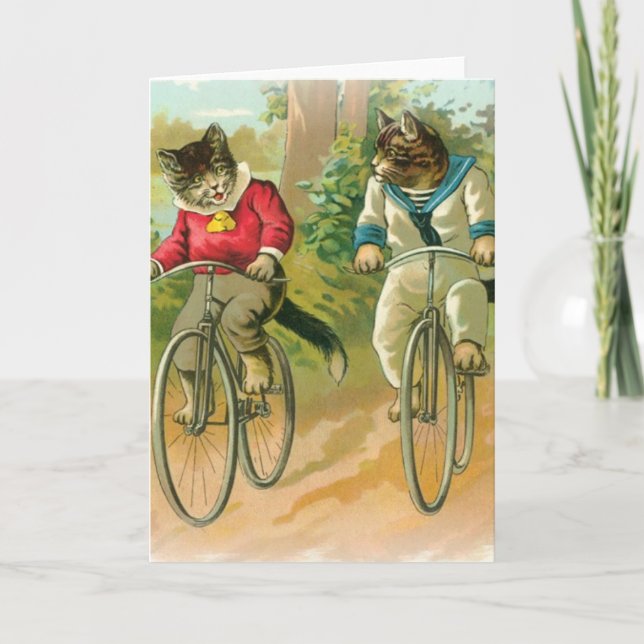 Tarjeta Bicicletas para gatos (Anverso)