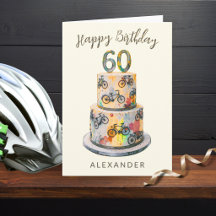 Bicicletas para pastel de cumpleaños 60 personaliz