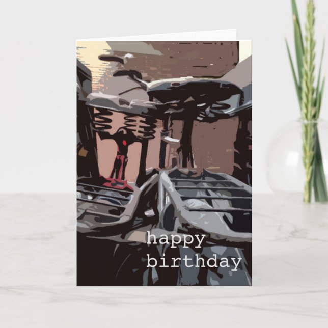 Tarjeta Bicicletas vintage holandesas Cumpleaños (Anverso)