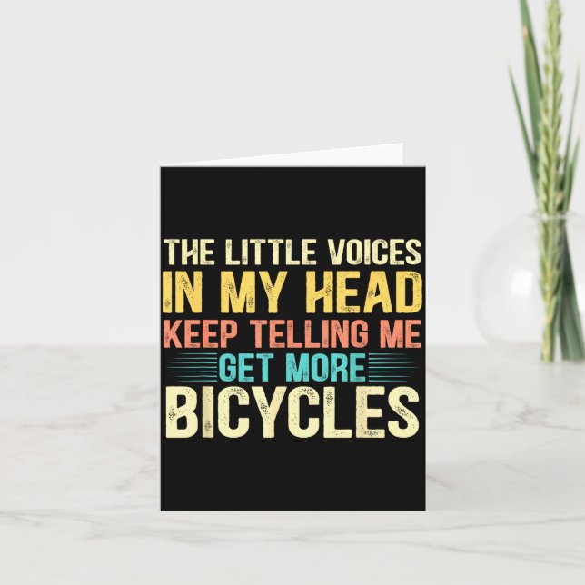 Tarjeta Bicycle Lover Funny Quote Cycling Humor  (Anverso)
