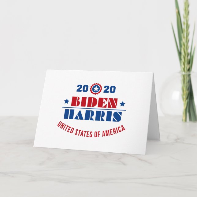 Tarjeta Biden Harris 2020 (Anverso)