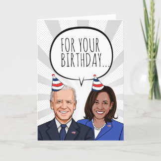 Tarjeta BIDEN HARRIS CUMPLEAÑOS: Nosotros en la Casa Blanc
