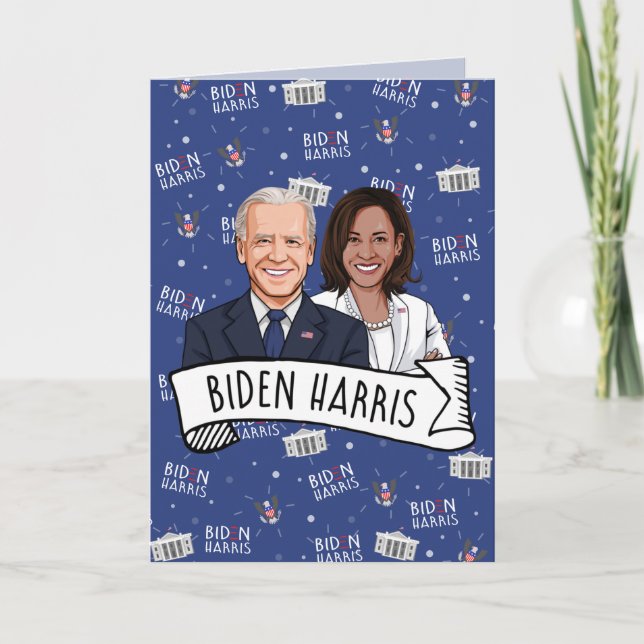 Tarjeta Biden Harris Fiesta (Anverso)