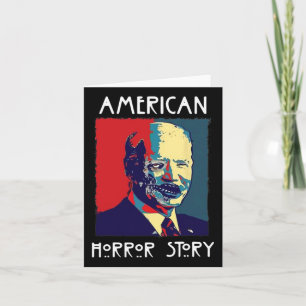 Tarjeta Biden Horror American Zombie Story Halloween Retro