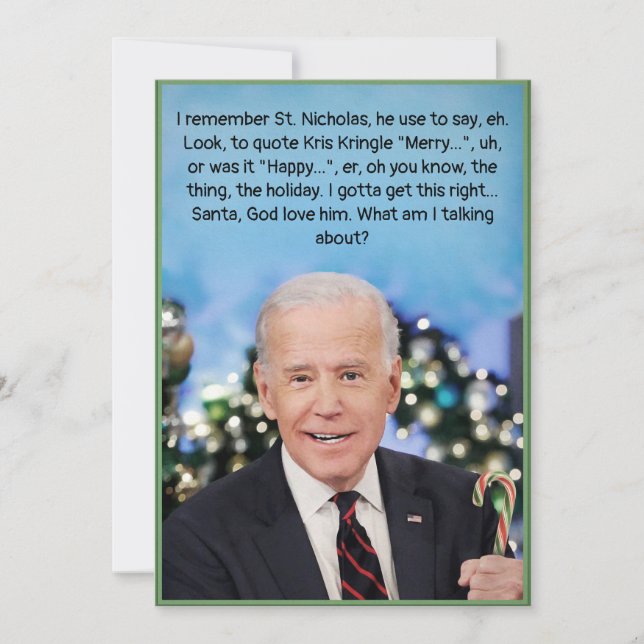 Tarjeta Biden para navidades (Anverso)