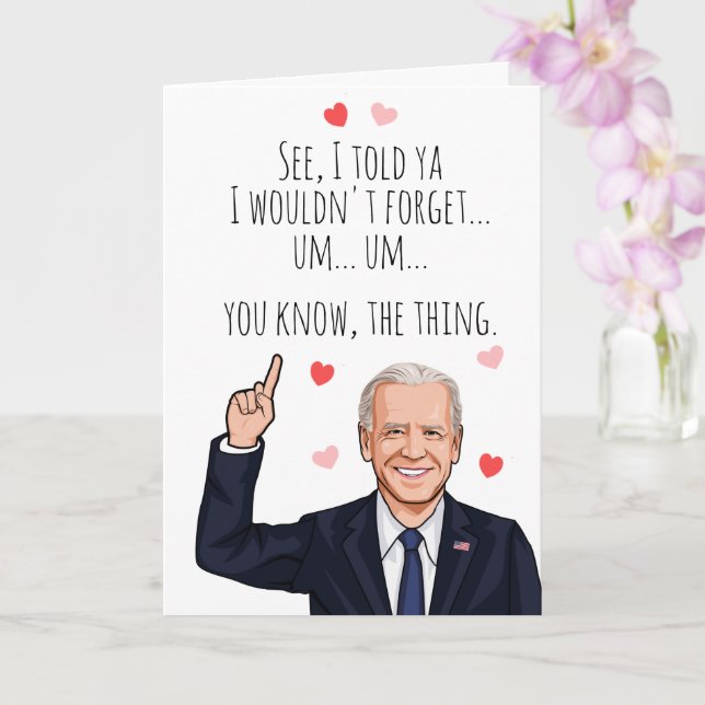 Tarjeta Biden San Valentín - Te dije que no me olvidaría (Orquídea)