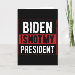 Tarjeta Biden Vintage No Es Mi Presidente Biden Harris Gan