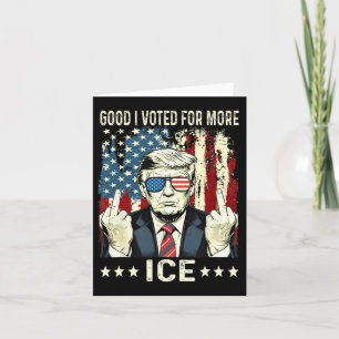 Tarjeta Bien Gracioso Voté Por Más Hielo Patriótico 1