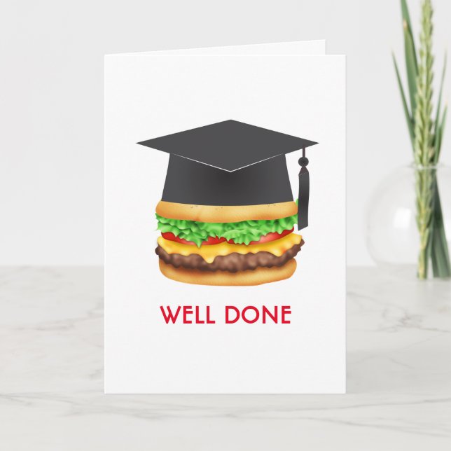 Tarjeta Bien Hecho Burger Felicitaciones Graduado (Anverso)