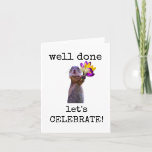 Tarjeta Bien Hecho, Felicitaciones, Cute Squirrel Card