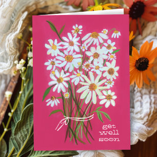 Tarjeta ¡BIEN PRONTO Daisy Bouquet Personalizar!