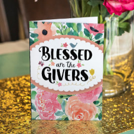 Tarjeta Bienaventurados los Givers