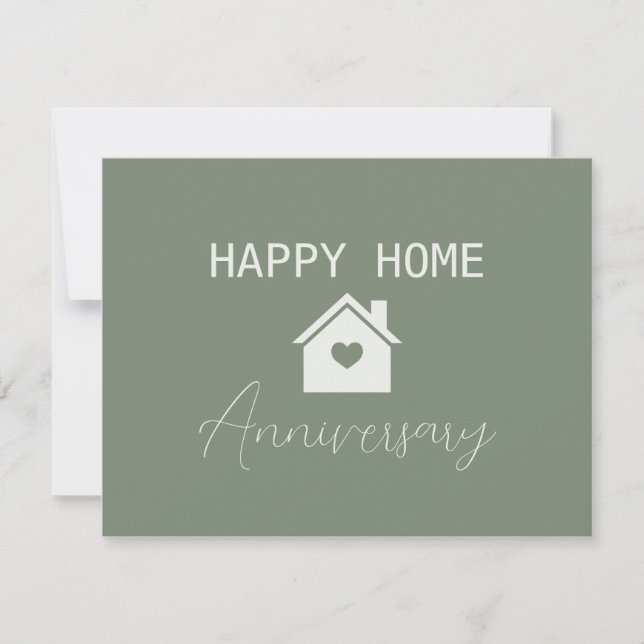 Tarjeta Bienes inmobiliarios de Green Happy Home Aniversar (Anverso)