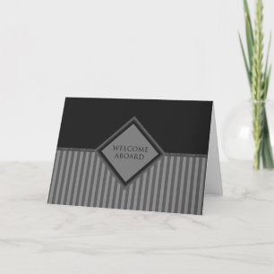 Tarjeta bienvenida a bordo (diamanteStriped)