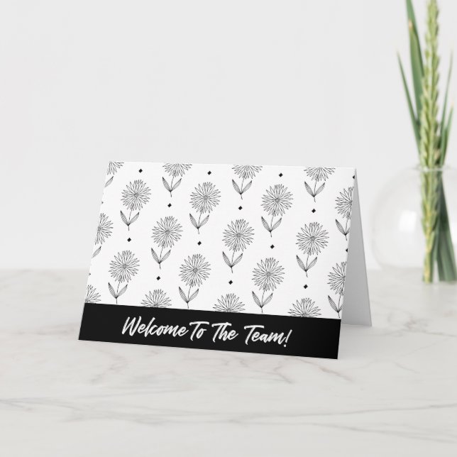 Tarjeta Bienvenida a la bienvenida de trabajo de nuevo emp (Anverso)