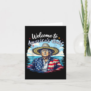 Tarjeta Bienvenida a Trump en América América, América del