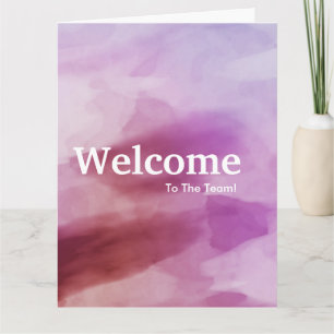 Tarjeta Bienvenida Acuarela Nuevo Empleado