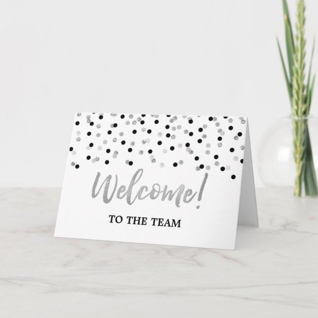 Tarjeta Bienvenida al equipo de un empleado de Confetti ne (Anverso)