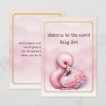 Bienvenida al mundo, niña bebé