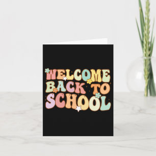 Tarjeta Bienvenida Byck A La Escuela Retro Primer Día De L
