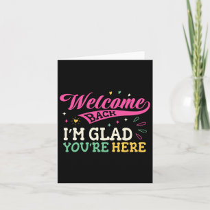 Tarjeta Bienvenida De Nuevo Me alegra que estés aquí de vu