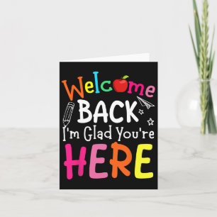 Tarjeta Bienvenida De Nuevo Me alegra que estés aquí de vu