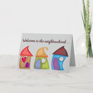 Tarjeta Bienvenida editable al barrio