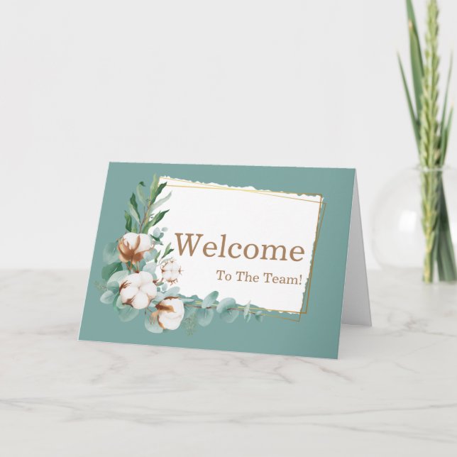 Tarjeta Bienvenida elegante y sencilla personalizada (Anverso)