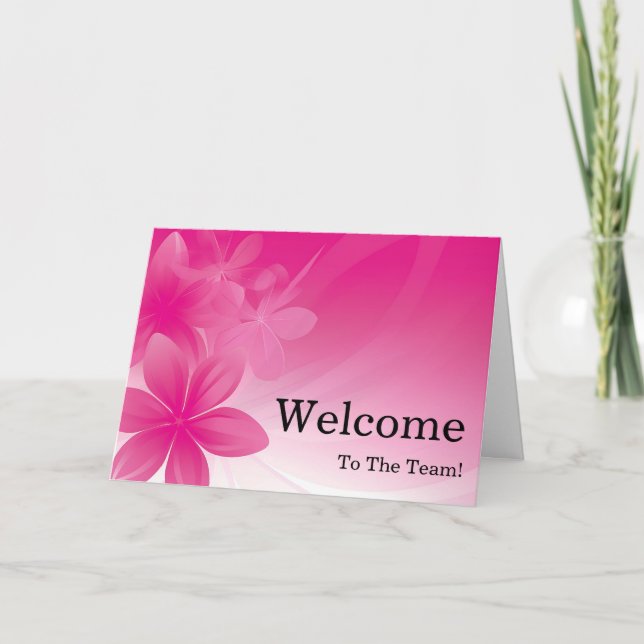 Tarjeta Bienvenida elegante y sencilla personalizada (Anverso)
