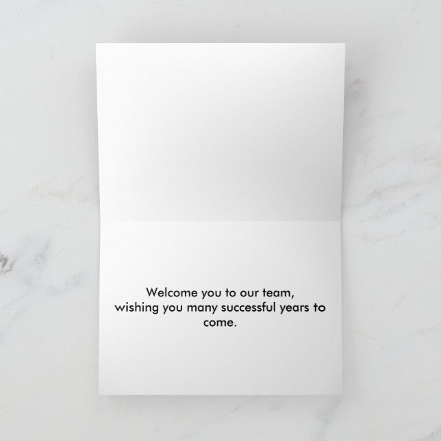 Tarjeta Bienvenida elegante y sencilla personalizada (Interior)