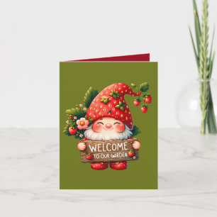 Tarjeta Bienvenida fiesta de jardín linda personalizable 