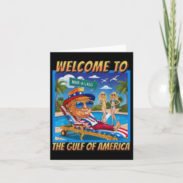Tarjeta Bienvenida Graciosa Al Golfo De Las Américas El 9  (Anverso)