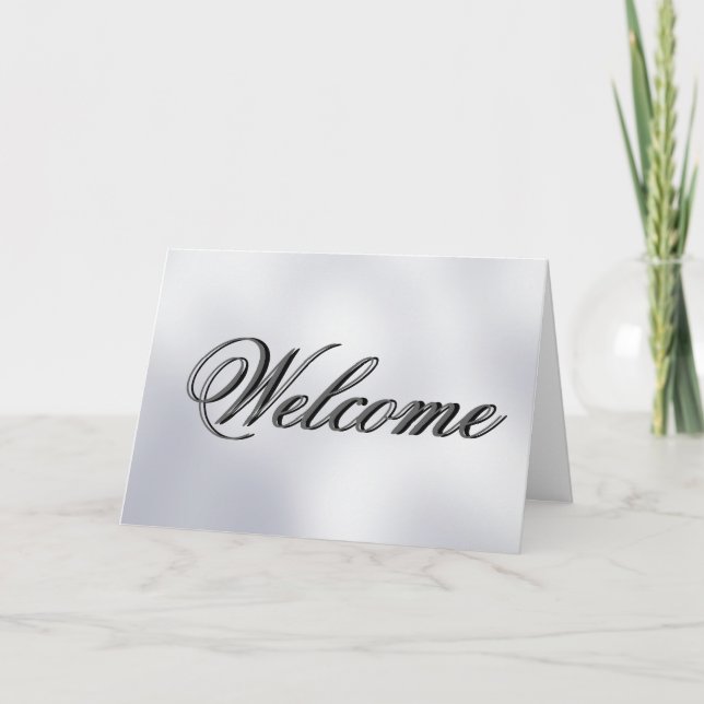 Tarjeta Bienvenida Mínima Blanca Al Equipo (Anverso)