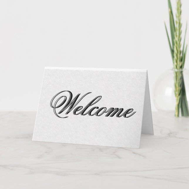 Tarjeta Bienvenida Mínima Blanca Al Equipo (Anverso)