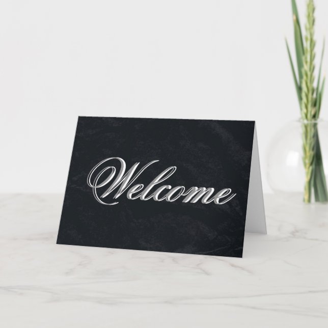 Tarjeta Bienvenida negra (Anverso)