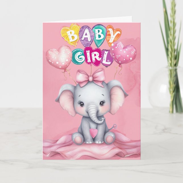 Tarjeta Bienvenida Niña (Anverso)