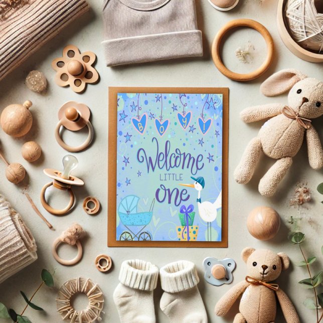 Tarjeta Bienvenida Pequeño Un Niño Whimsical Cuidado (Subido por el creador)