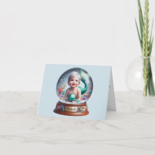 Tarjeta Bienvenida personalizada de Sirena para Bebés