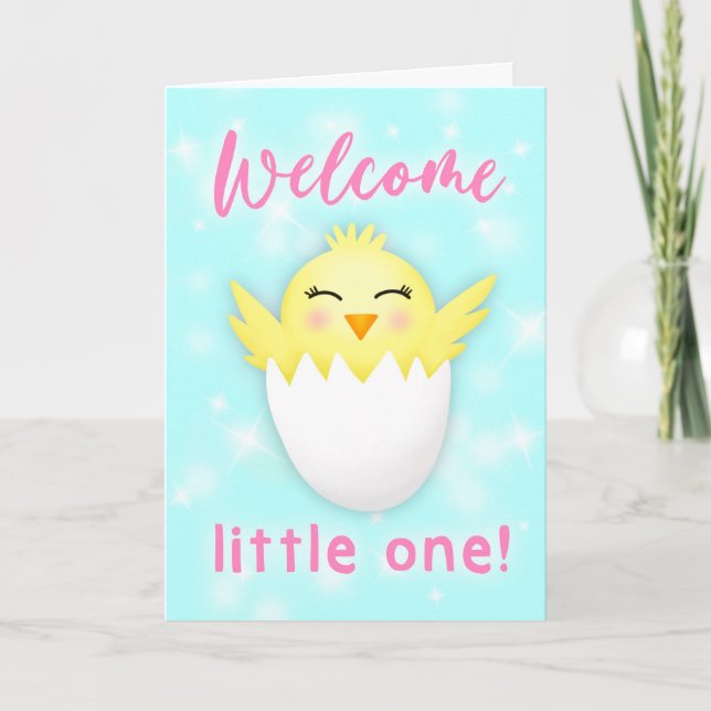 Tarjeta Bienvenida Recién nacido pequeño (Anverso)