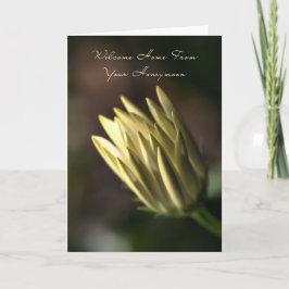 Tarjeta Bienvenido a casa desde tu luna de miel - Flor
