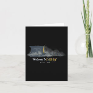 Tarjeta Bienvenido a Derry Maine EE. UU. La Caravana de Pe