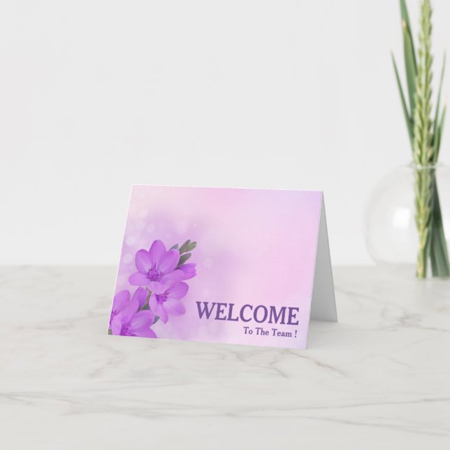 Tarjeta Bienvenido A La Postcard Del Equipo (Anverso)